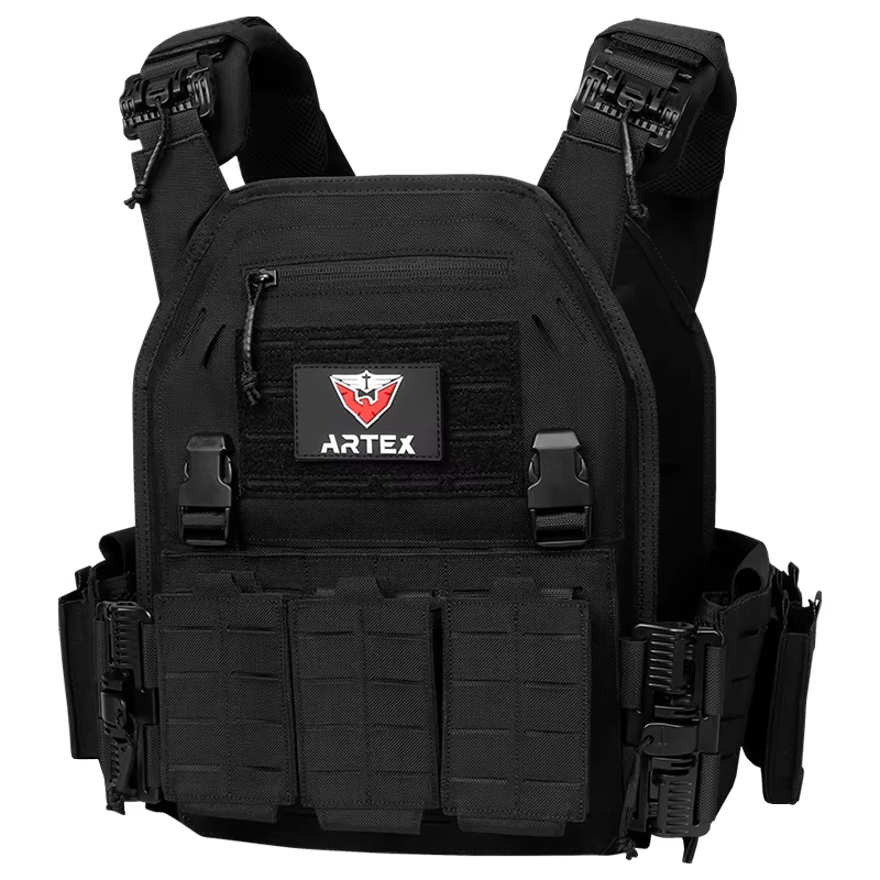 Gilet tactique porte-plaque de Paintball, tissu 1000D, porte-plaque à dégagement rapide, plaque déco