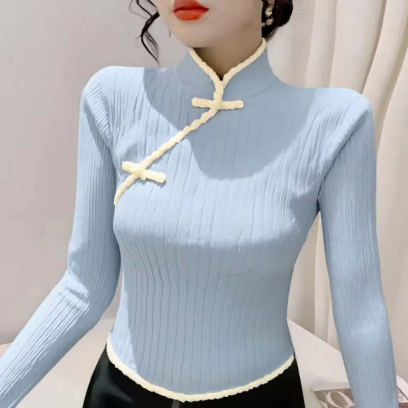 Pull pour femmes 2025 automne hiver nouveau Style bouton court à manches longues haut pulls