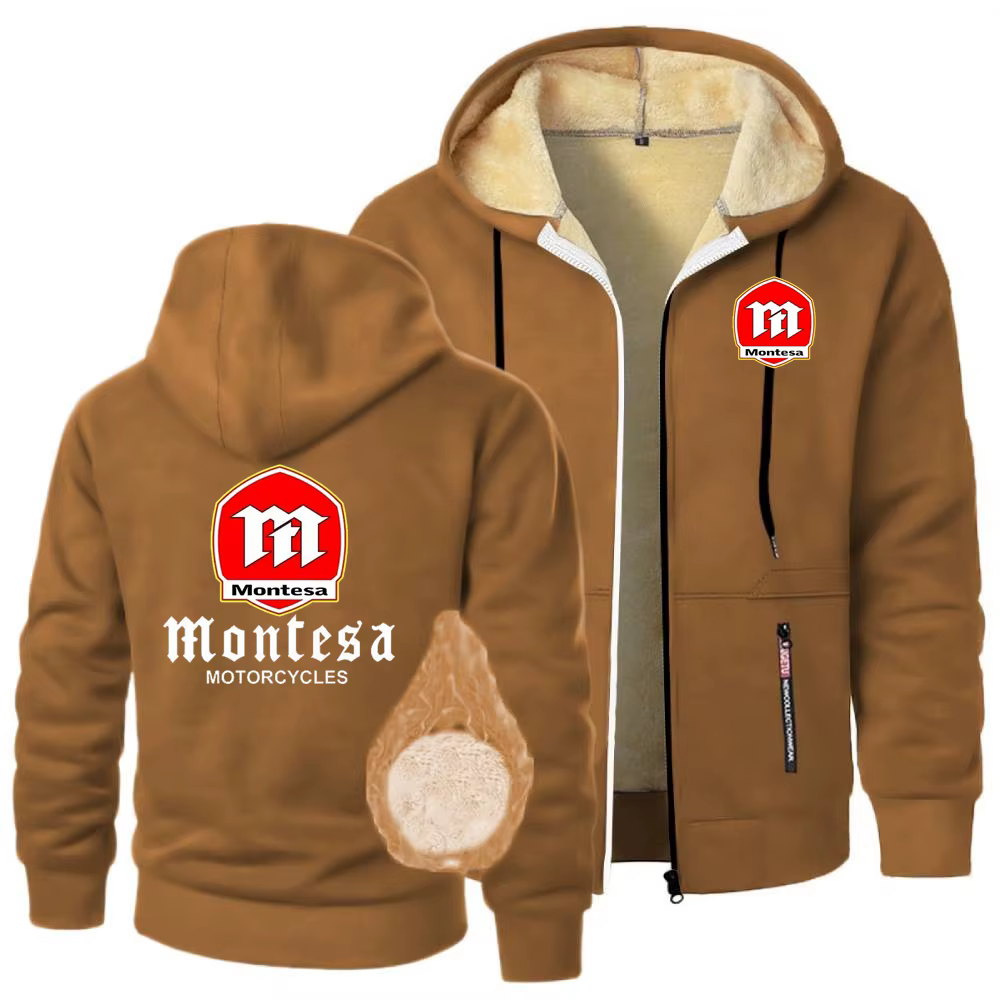 Montesa moto sweats cyclisme hommes coupe-vent laine d'agneau à capuche manteaux passionnés de plein