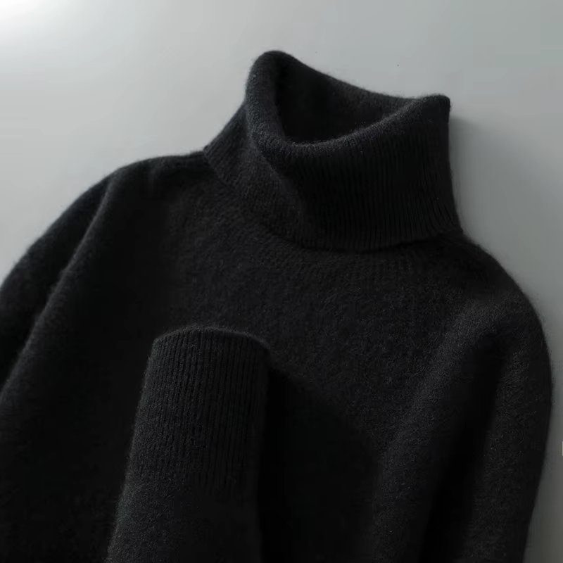 Pull à col haut 100% laine avec pull pour hommes, automne et hiver chaud et manches longues, nouveau