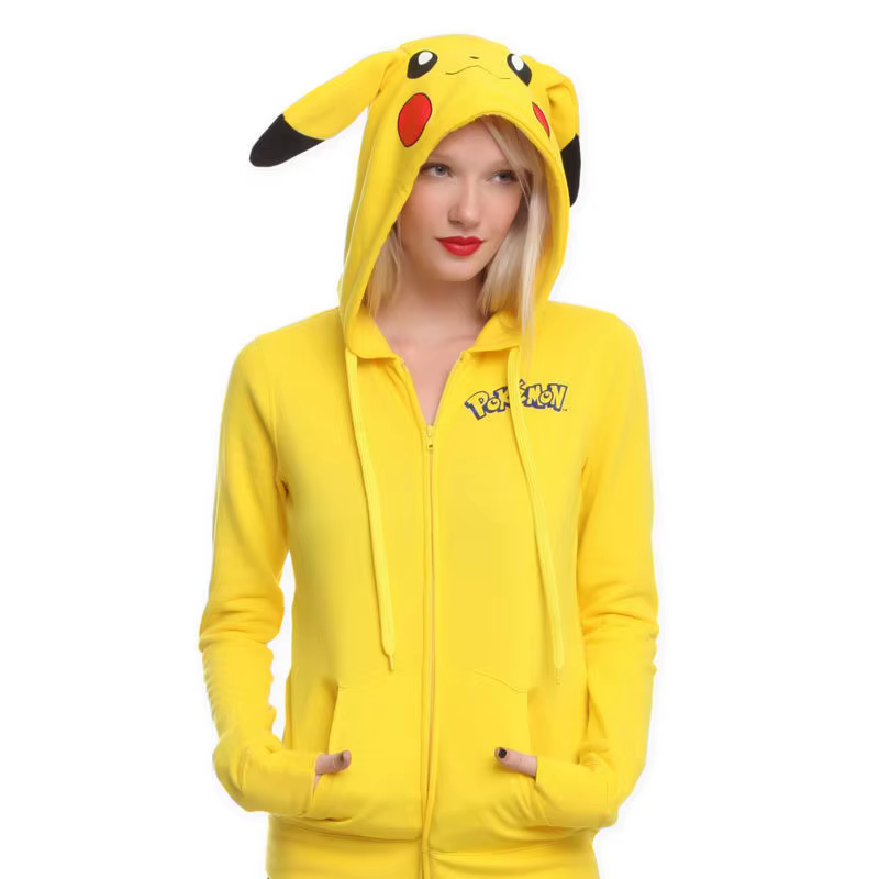 Sweat à capuche Anime Cartoon Kawaii pour hommes et femmes, vêtements d'extérieur mignons, PVD jaune