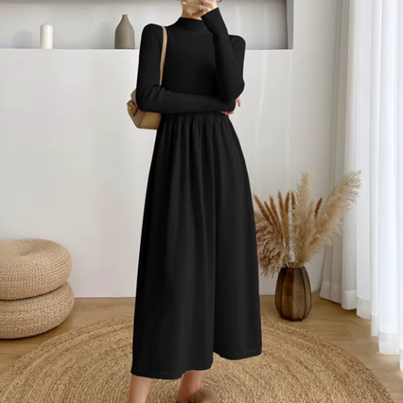 Robe tricotée élégante pour femmes, nouveau Style automne/hiver 2025, coupe ajustée, flatteur, robe 