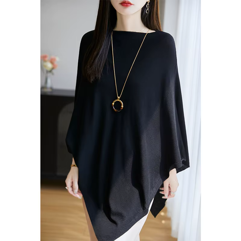 Nouveau 100% laine mérinos châle femmes col rond tricoté pull en cachemire automne hiver tricots res