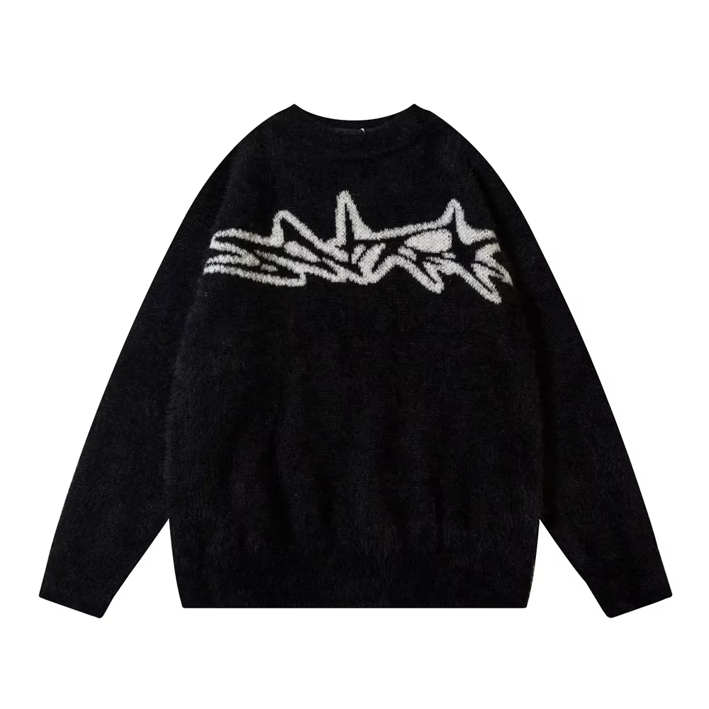 Pull jacquard à manches longues pour hommes, col rond, décontracté, High Street, automne, hiver