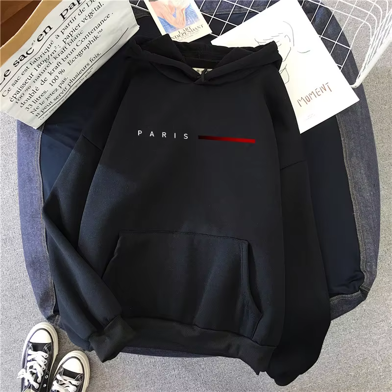 Paris lettre femmes sweats imprimé maison décontracté sweats à capuche sport hauts pullover quotidie