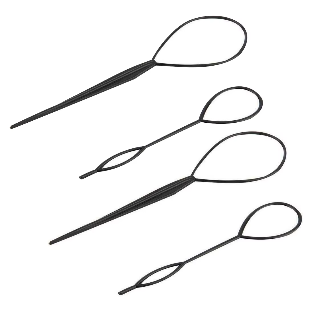 Extracteur de cheveux noir toppy tresse outils de coiffure enfant fille queue de cheval créateur de
