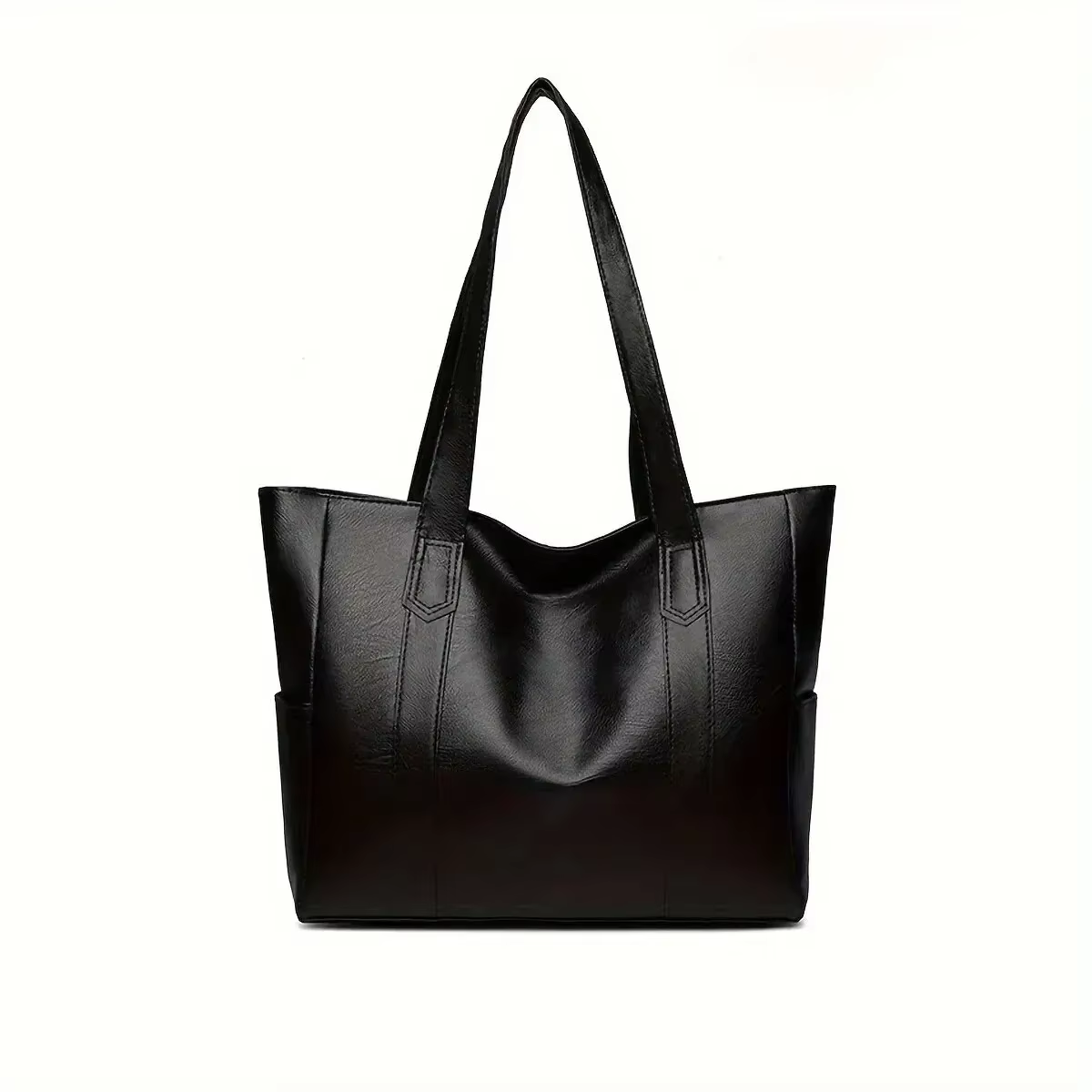 Sac à main vintage grande capacité pour femme, sac à bandoulière uni vintage, sac à main décontracté