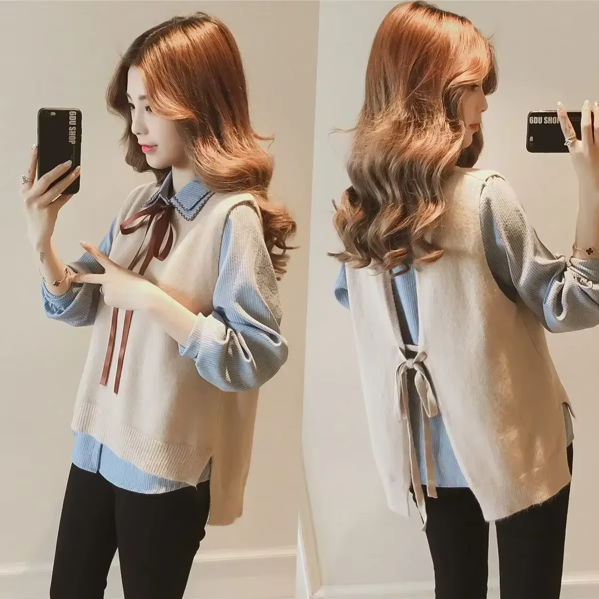Gilet de style coréen pour femmes, gilets en tricot à la mode, pulls pour dames, laine lisse, vêteme