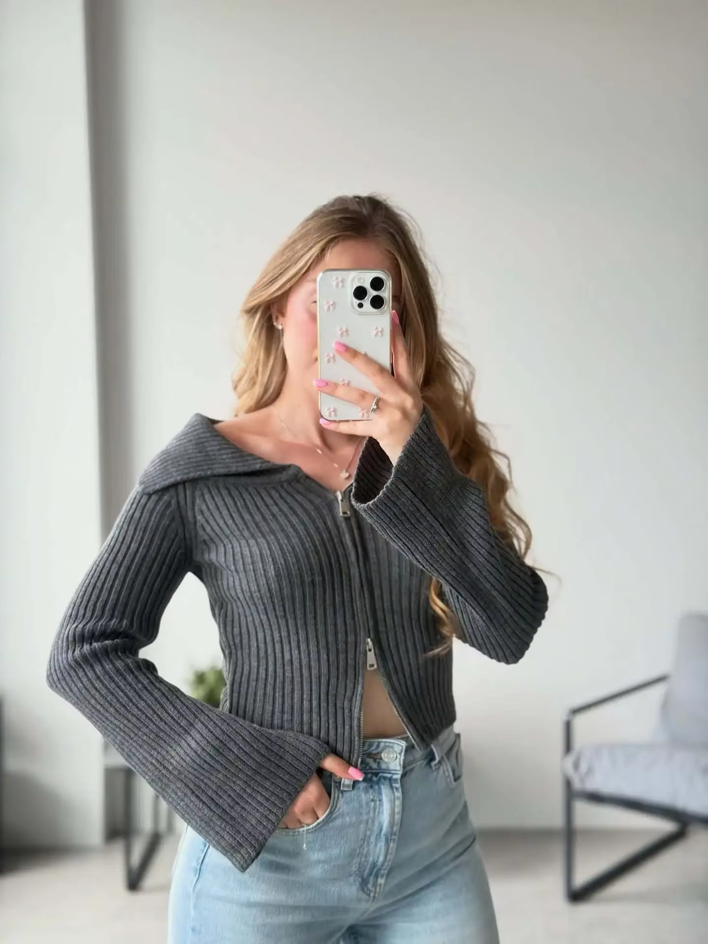 Pull court asymétrique épaule dénudée pour femme, haut court en tricot, Sexy, épaules dénudées, chem
