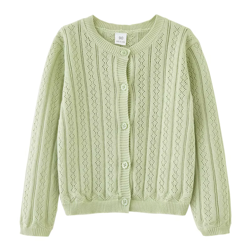 Cardigan à lèvent Vert pour Fille de 1 à 6 Ans, Pull d'Été de Couleur Bonbon Clair, 107, Vêtements p