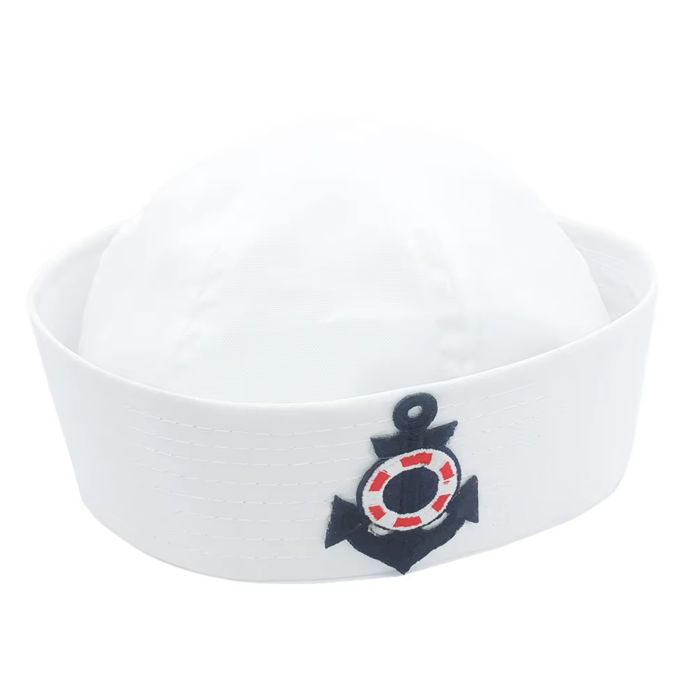 Chapeau de Marin Blanc pour Homme et Femme, Costume de Capitaine, Casquettes Nautique, Décor pour ix