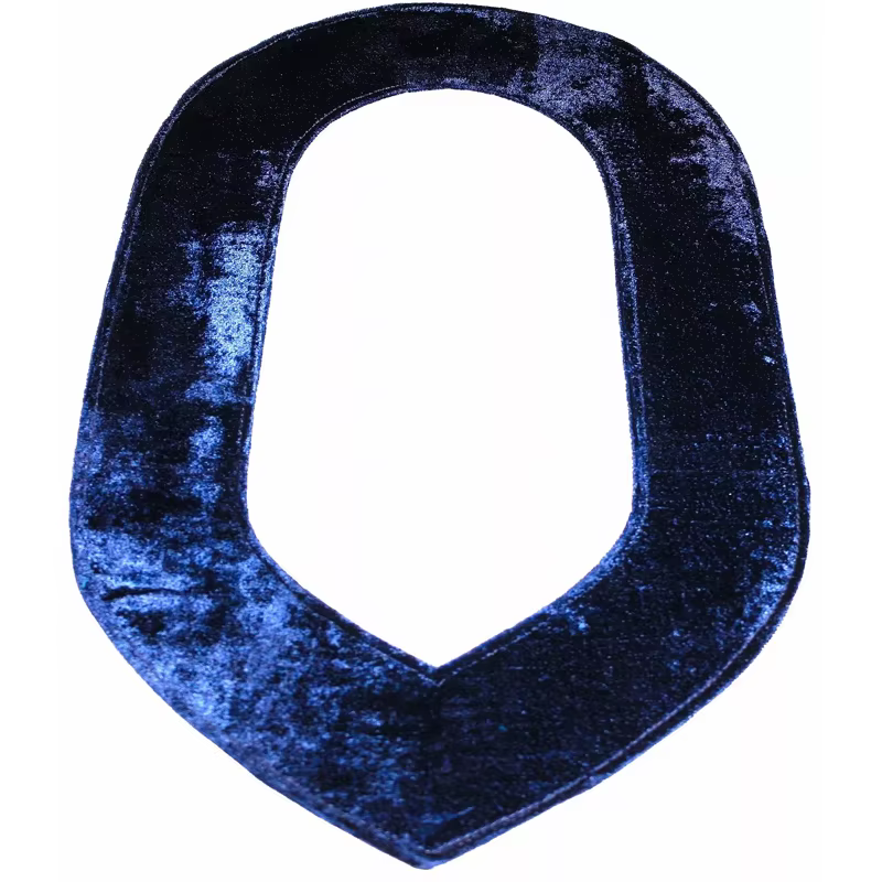 Support de doublure de collier de chaîne maçonnique en velours bleu