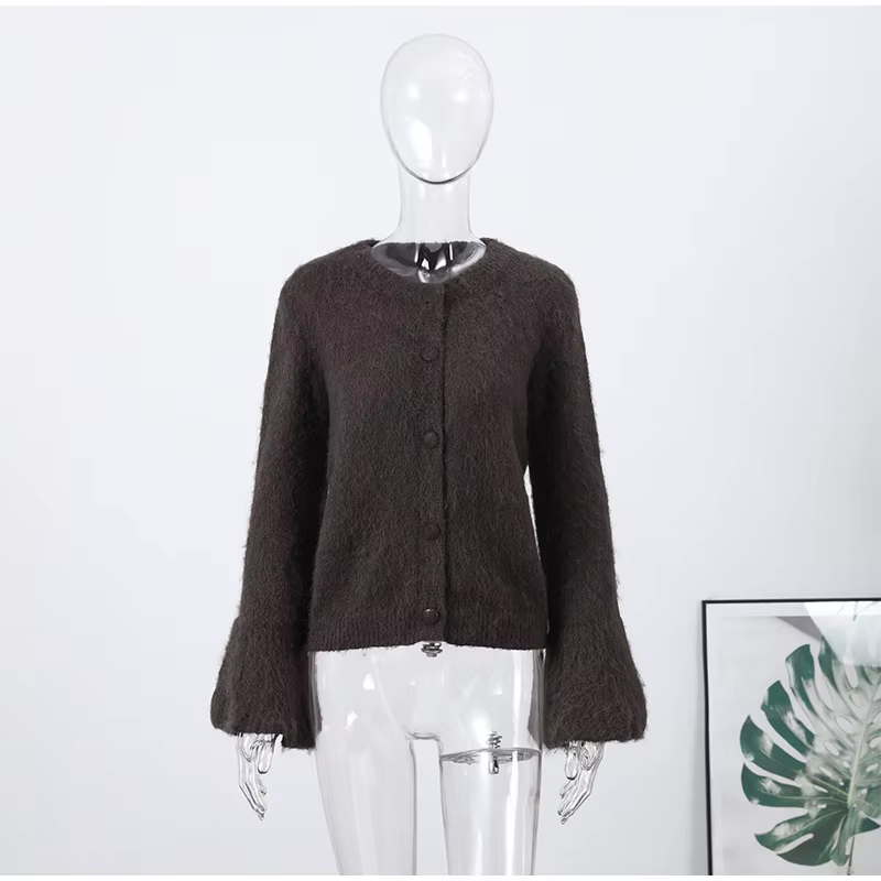 Pull à capuche surdimensionné vert à manches longues pour femme, haut ample tricoté, décontracté, Si