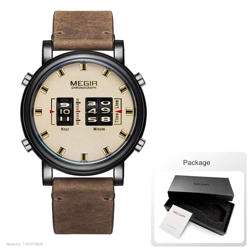 MEGIR 2020 nouvelles montres de luxe hommes Sport militaire rouleau pointeur montre à Quartz homme m