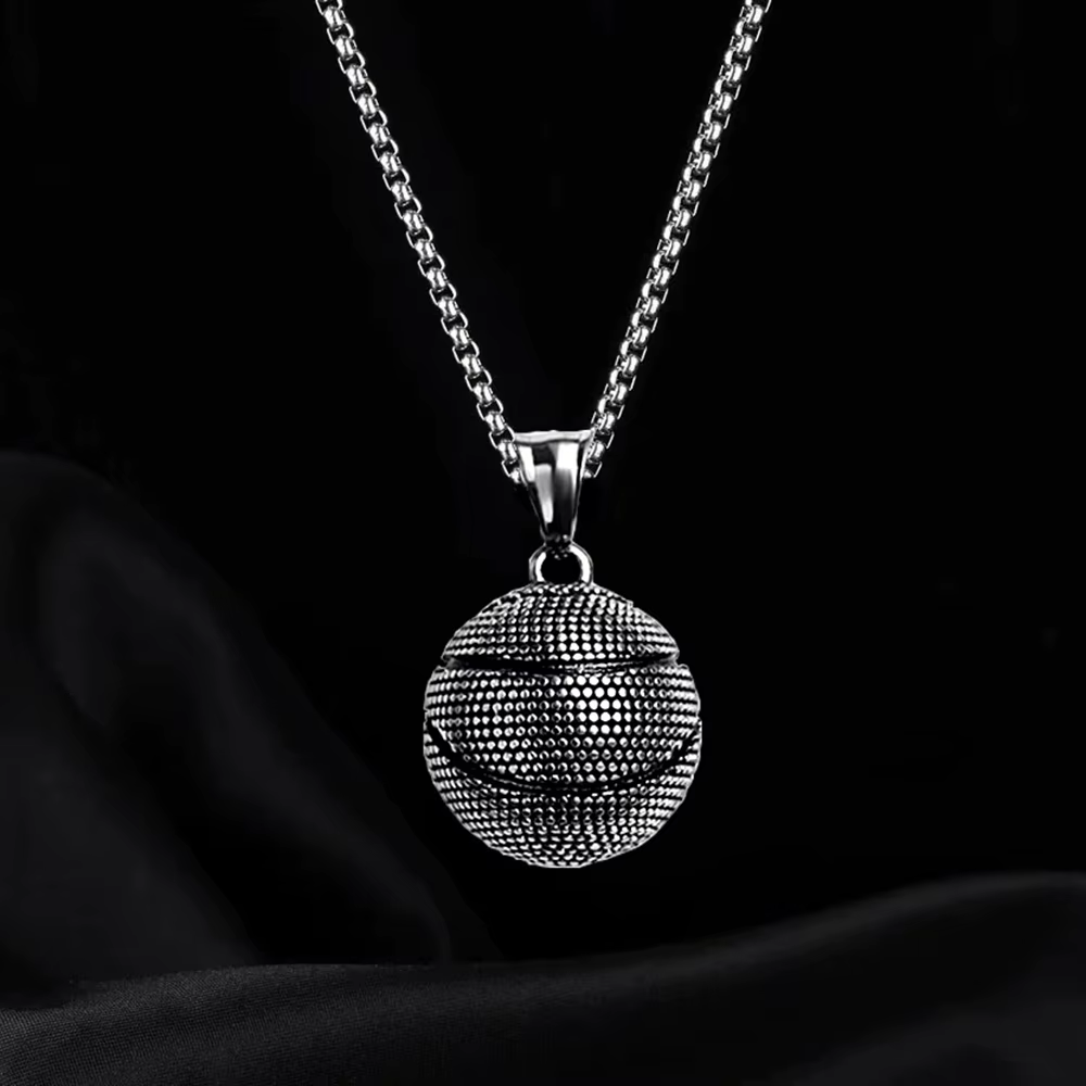 Pendentif basket-ball pour hommes, nouveau Style sportif, chaîne en acier inoxydable, mode Hip Hop, 
