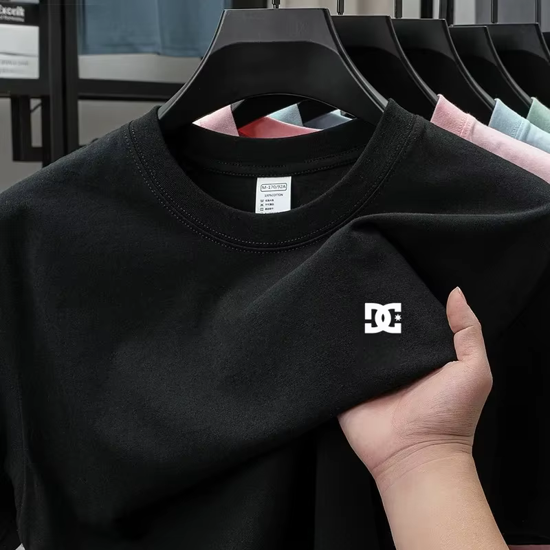 T-shirt à manches courtes col rond pour homme de marque haut de gamme, nouveau modèle d'été, confort
