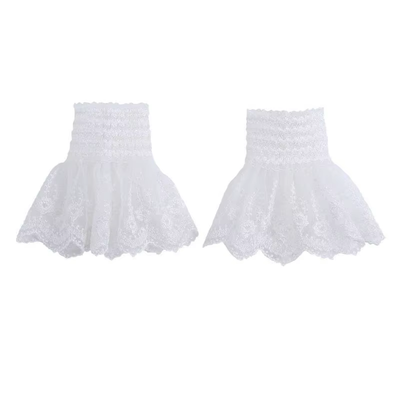 39BD – manchettes poignet féeriques pour chemises, pull, fausses manches en dentelle, ornement évasé