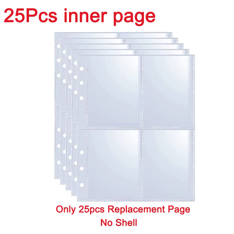25 pièces Page (4 grilles) carte Photo A5-Binder Kpop Albums photos cartes idole feuilles mobiles re
