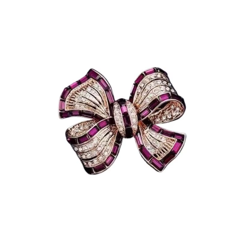 Broche à nœud papillon Chic pour hommes et femmes, mode luxe, broches à nœud en strass, accessoires