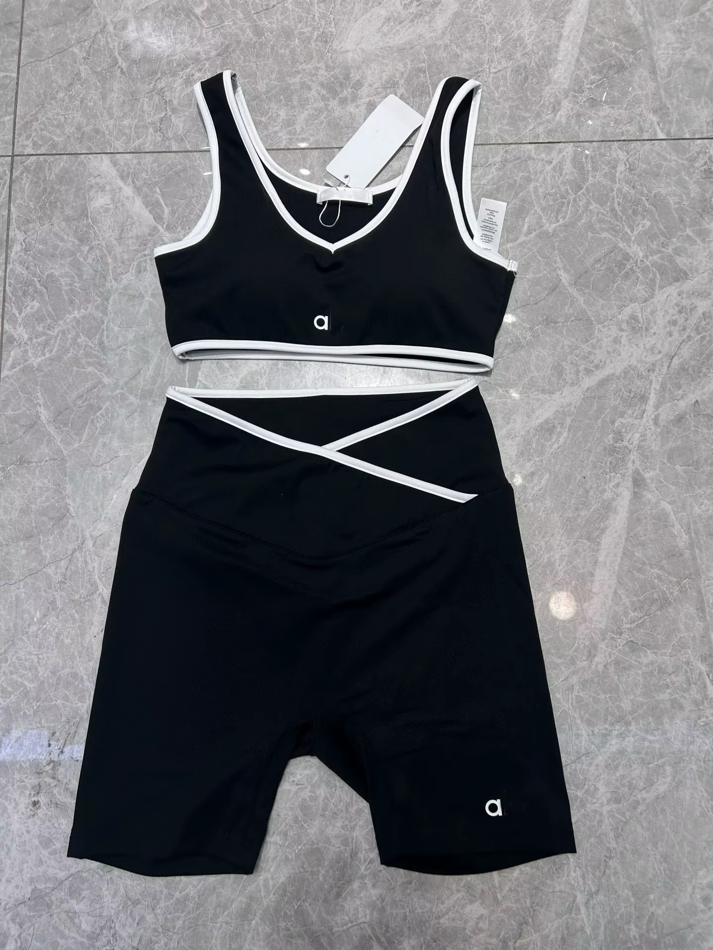 Gilet serré dos nu de sport pour femmes, ensemble deux pièces, short de course, Fitness, Yoga, nouve