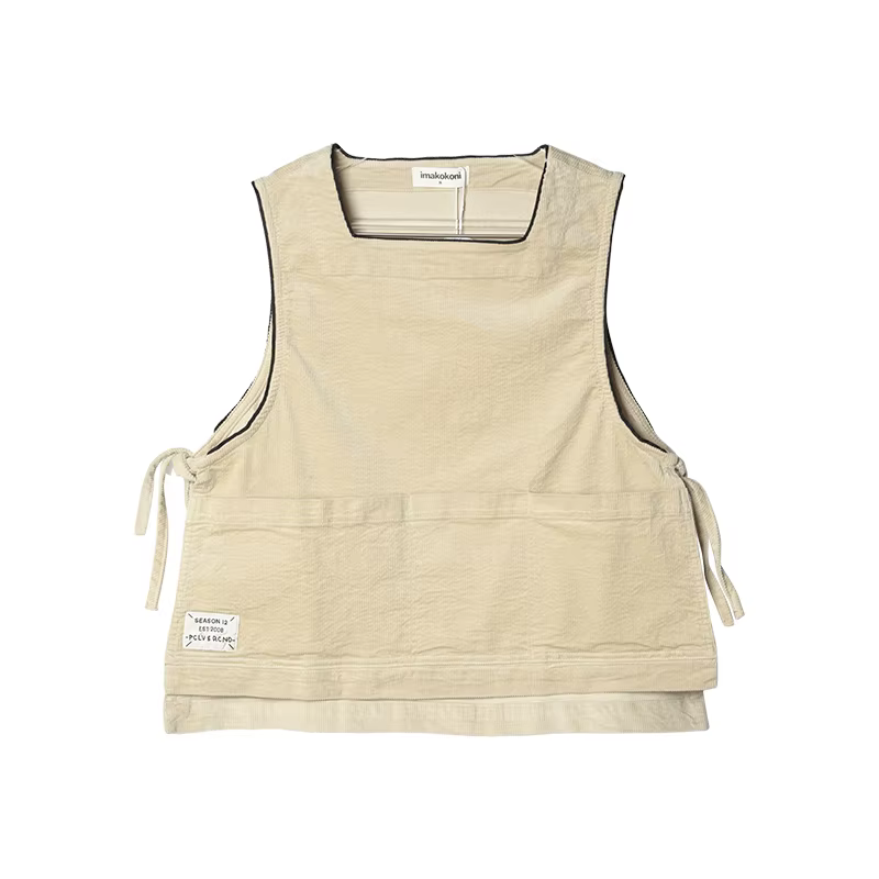 IMAKOKONI – gilet sans manches au design original, haut tendance décontracté à nouer pour femmes 244