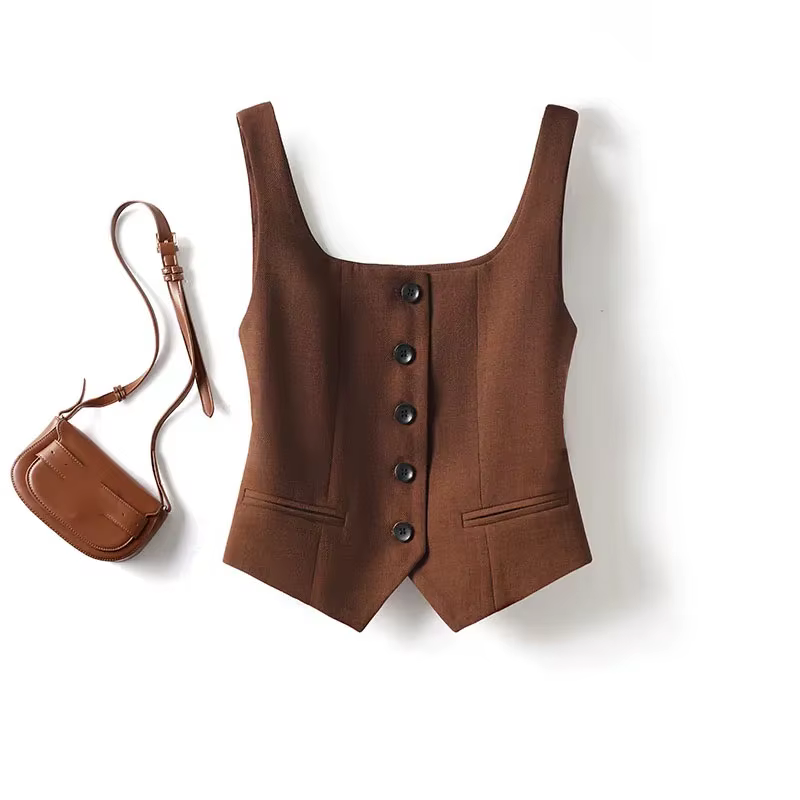 Costume pour femmes gilet manteau 2025 été Version coréenne mode dames gilet hauts être tout-match é
