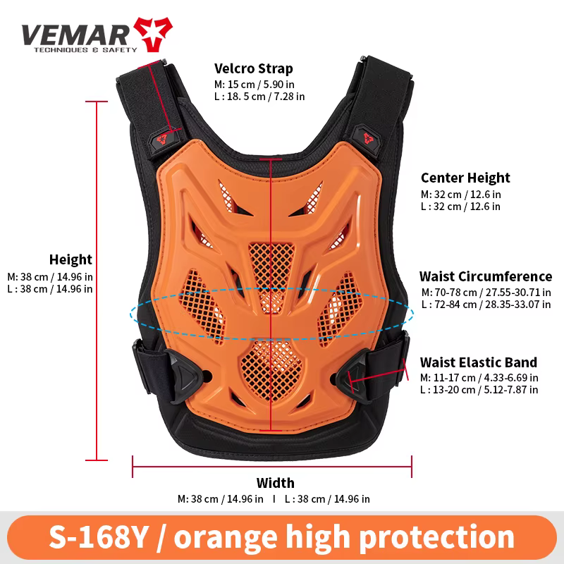 Gilet de protection pour enfants pour la moto, protections dorsales et thoraciques pour le motocross