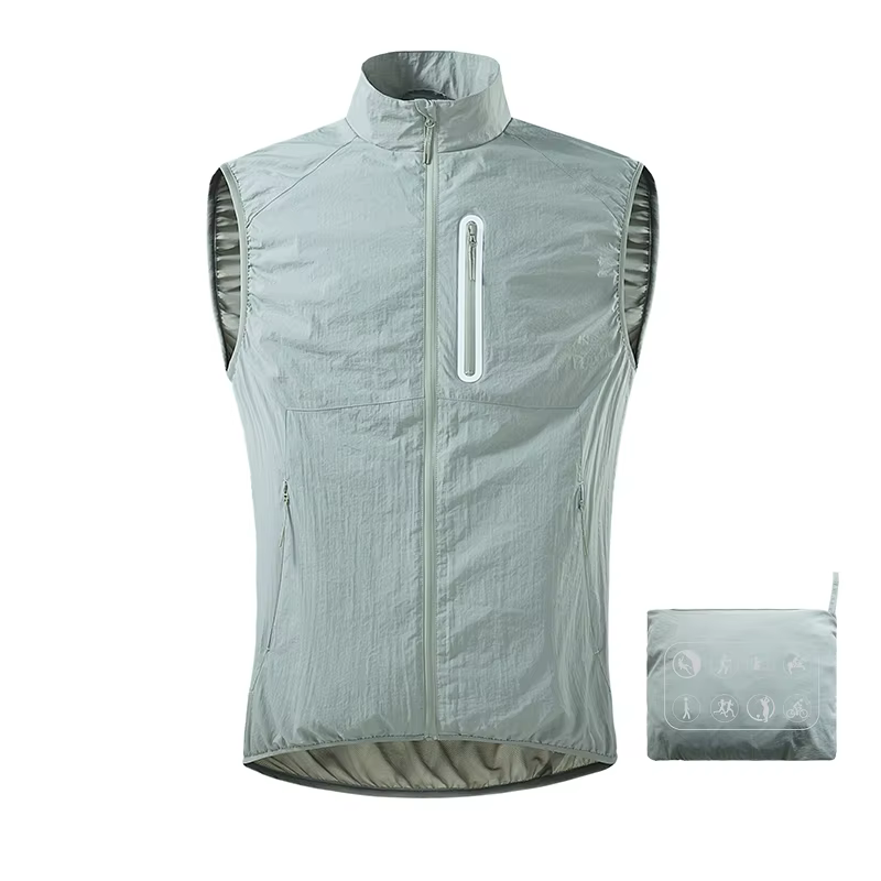 EUMERGX Gilet de travail d'été pour hommes et femmes, imperméable, auto-entreposable, pour la course