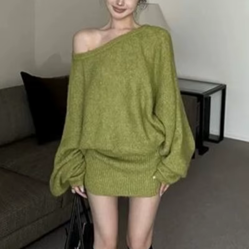Joker pull robe ample femme élégante à manches longues mode automne hiver vêtements pour femmes