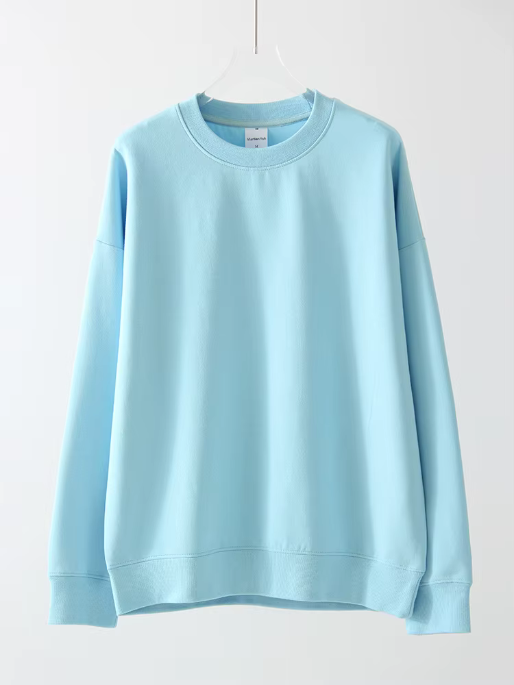 Sweat-shirt blanc surdimensionné à col rond pour femme, couleurs confortables, rose, maman, en coton
