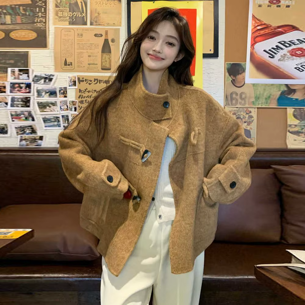Nouveau manteau en laine pour l'automne et l'hiver, épaissi pour la chaleur, manteau en laine coupe
