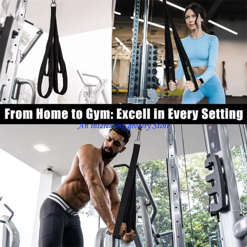 Sangle d'extension corde triceps Fitness 652D, longue corde triceps d'entraînement avec boucle pour