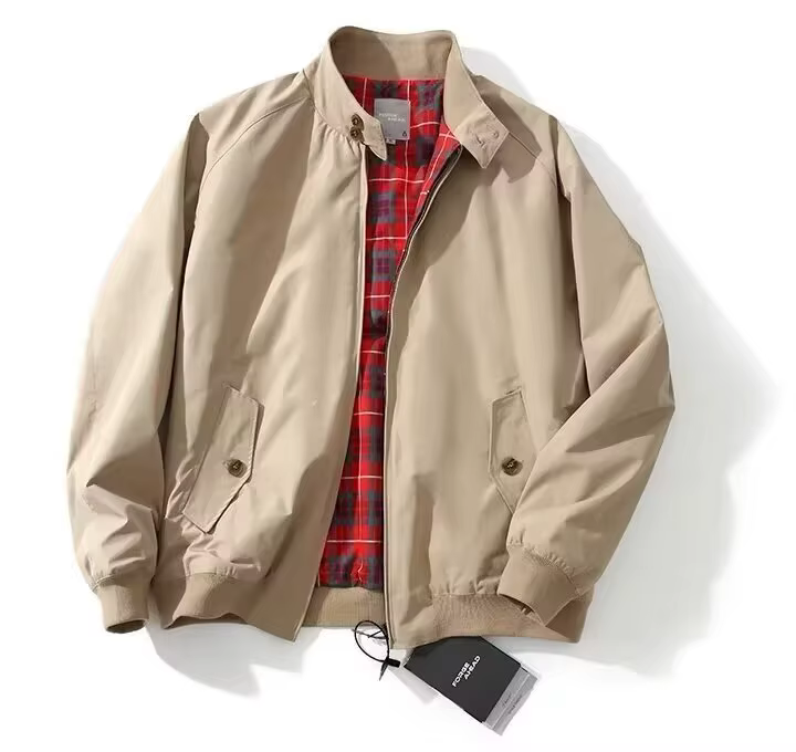 Veste décontractée à col montant pour hommes, manteau de sport de plein air, coupe-vent pour hommes,