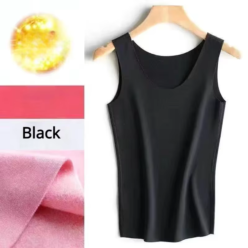 Sous-vêtement thermique femmes vêtements intérieurs col rond débardeurs hiver chaud laine Thermo hau