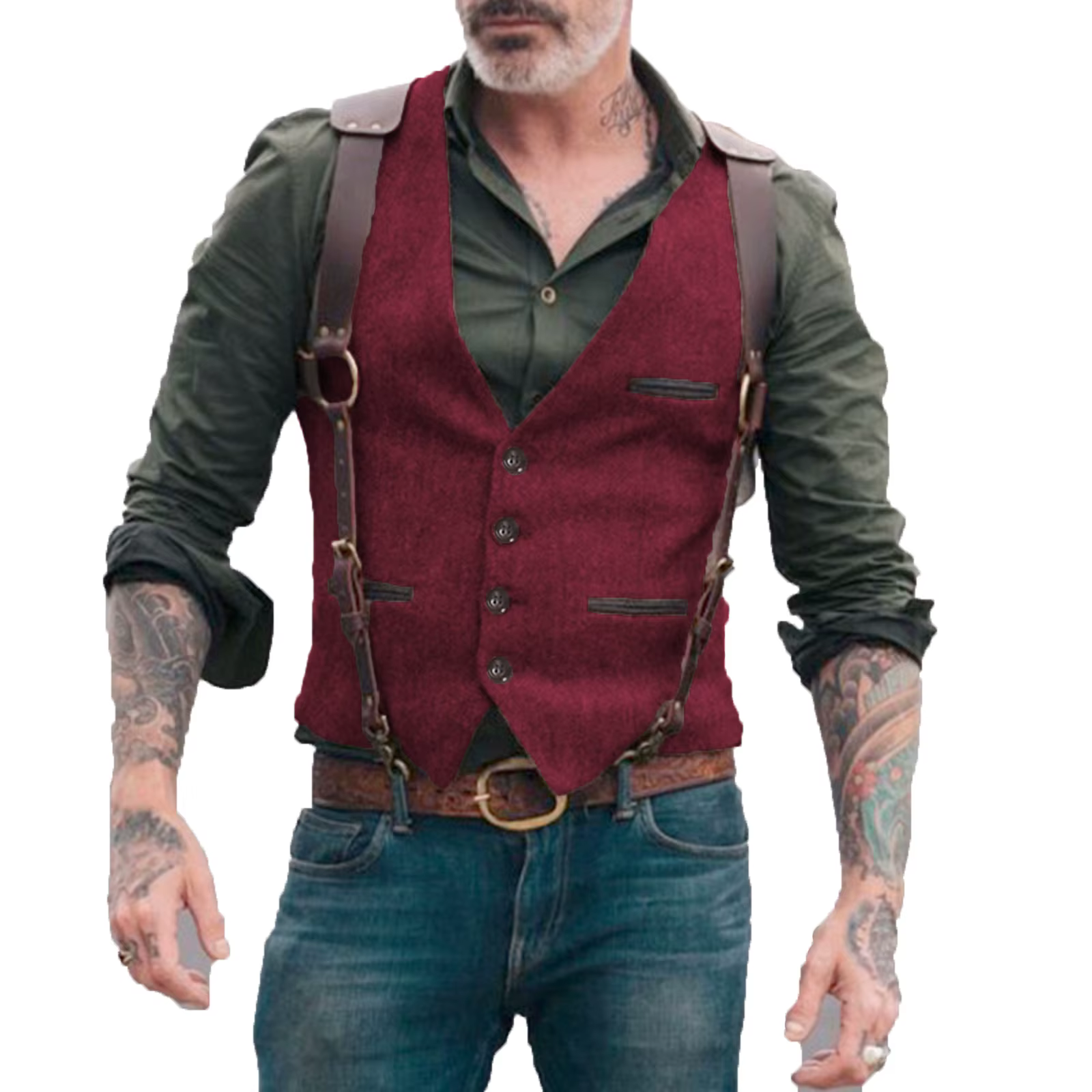 Gilet de costume pour hommes, col en V à chevrons, robe formelle d'affaires pour costume de mariage ou smoking