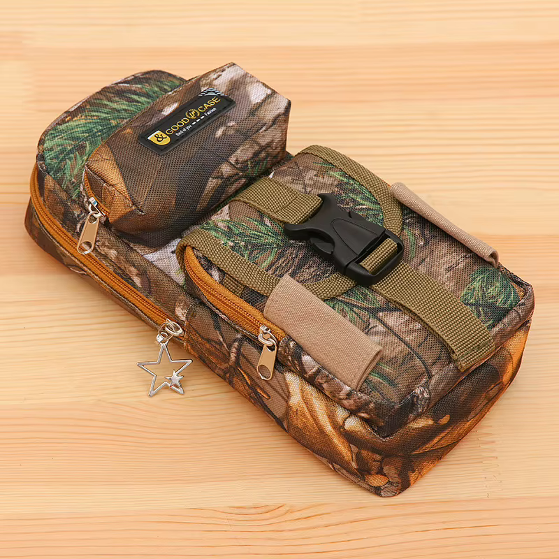 Trousse à crayons en toile de camouflage des forces spéciales créatives pour garçon, étui à stylos d'école, fournitures, sac à crayons, pochette à crayons, papeterie.