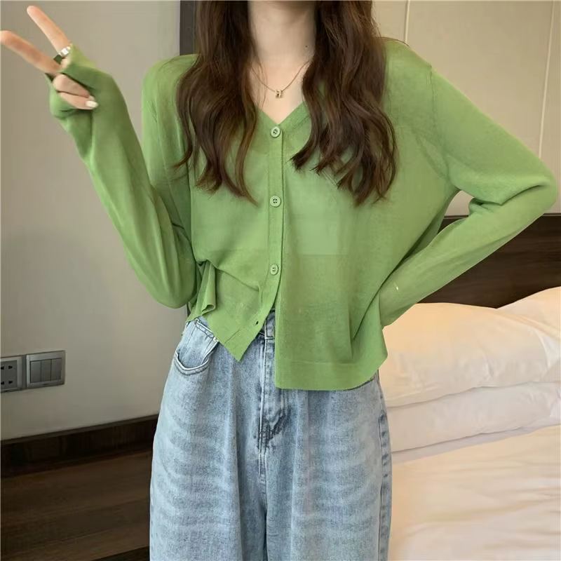 Cardigan d'été en tricot pour femme