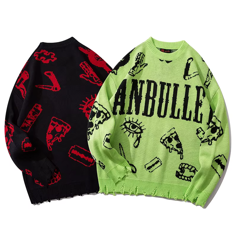 Pull Harajuku Vintage en maille