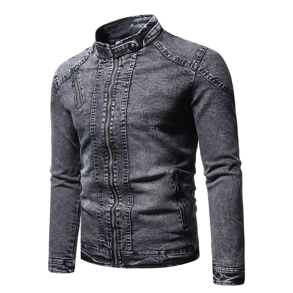 Veste en Jean pour homme, Streetwear, en velours, coupe Slim, à la mode, manteau d'extérieur, collection printemps décontracté, automne col montant