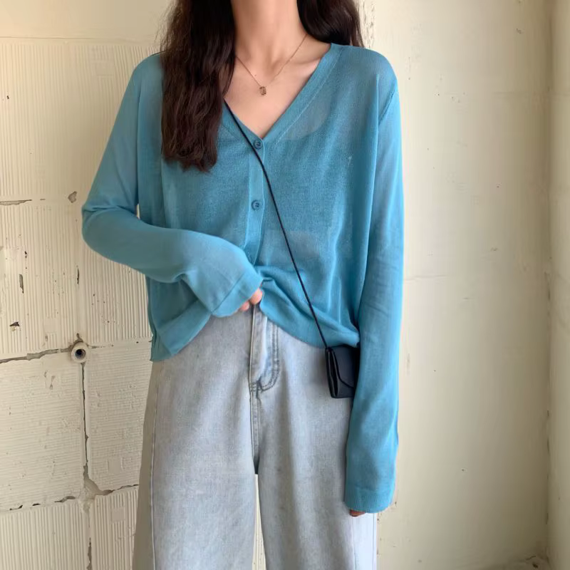 Cardigan d'été en tricot pour femme