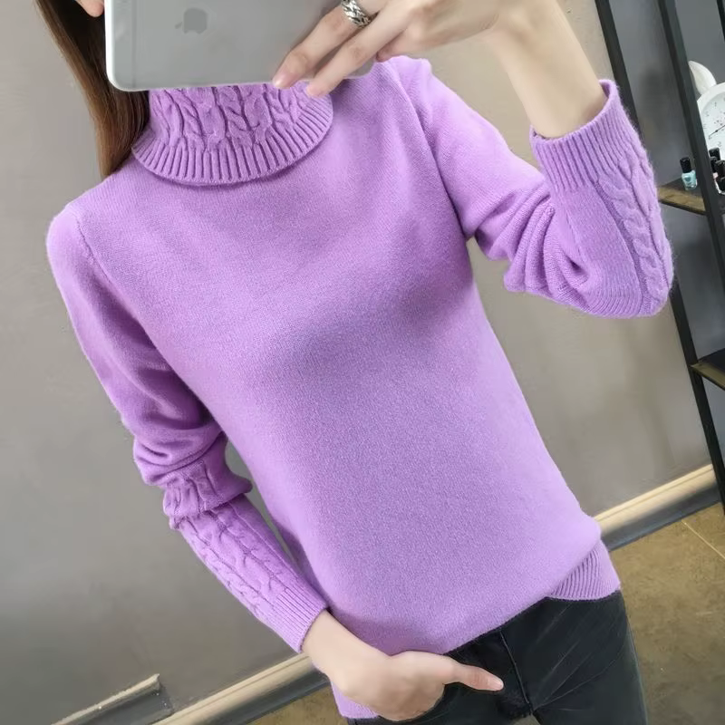 Pull à col roulé pour femme