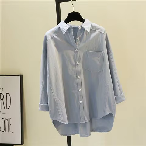 Chemise à col blanc à manches longues pour femmes, chemise à col esthétique, vêtements coréens Y-Chic, tunique sexy pour femmes, chemises neuves