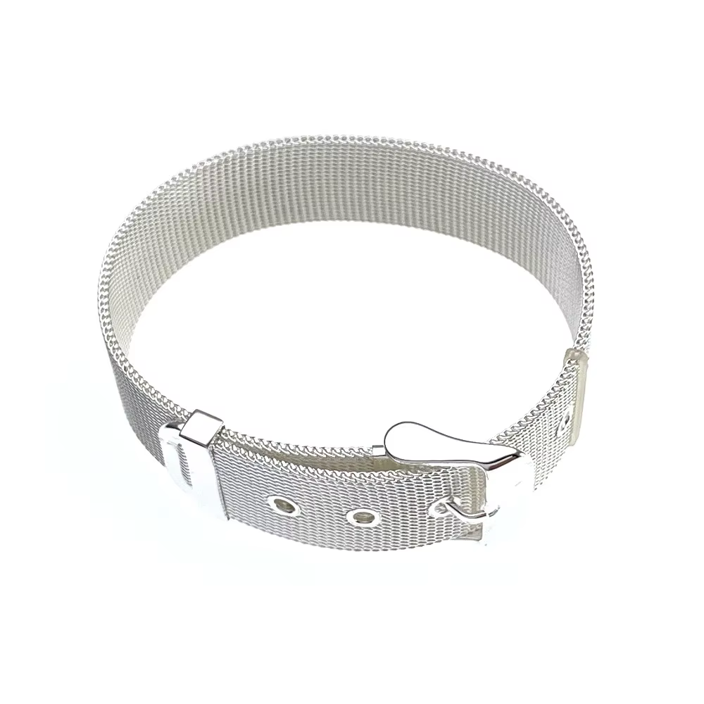 Bracelet de montre en argent Sterling 925, Bracelet en maille 10/Mm pour femmes et hommes, breloque pour fête de mariage, fiançailles, bijoux à la mode