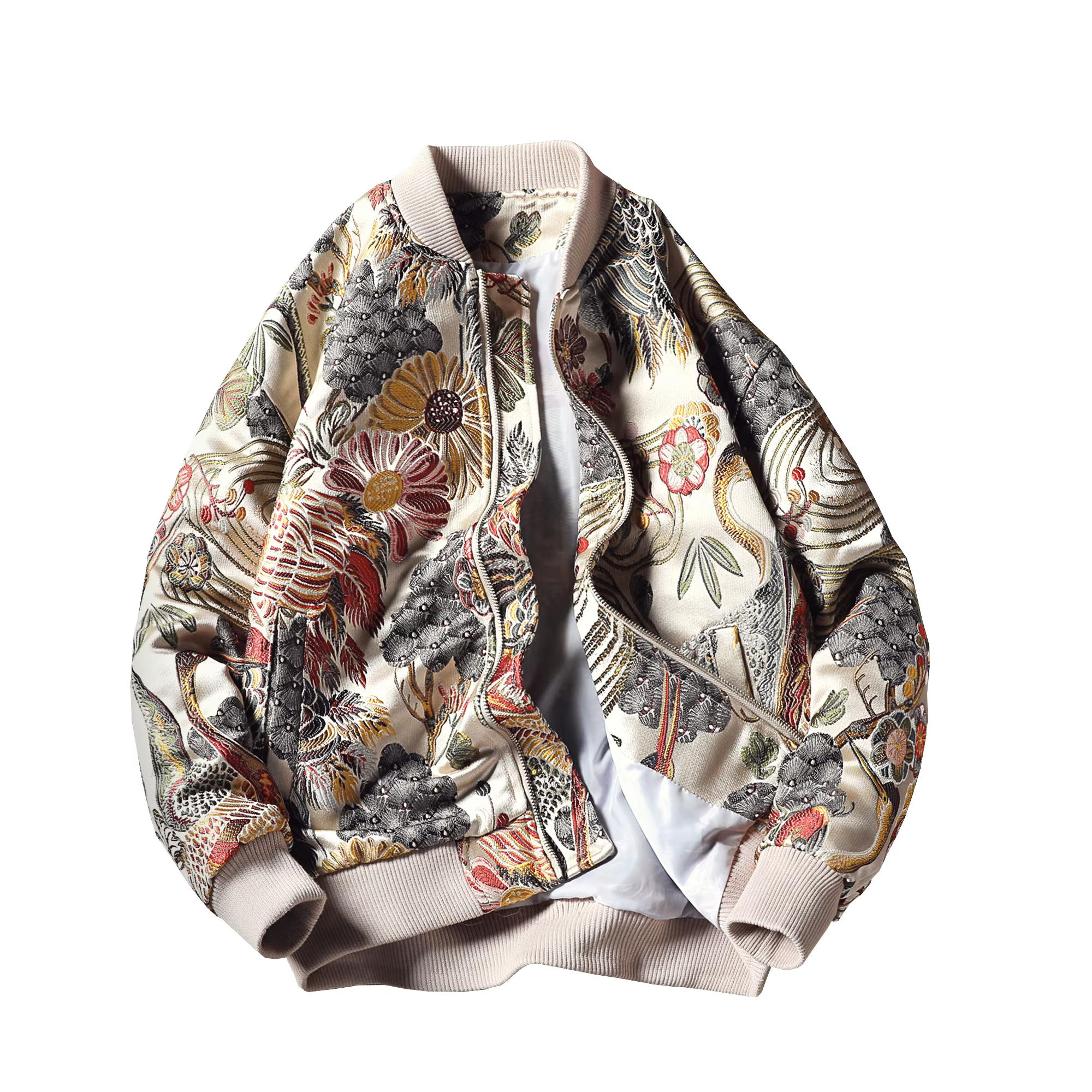 Veste brodée 2026 Nouvelle mode Col montant Boutique Grande taille Homme Hip Hop Décontractée Style Bohème 5X
