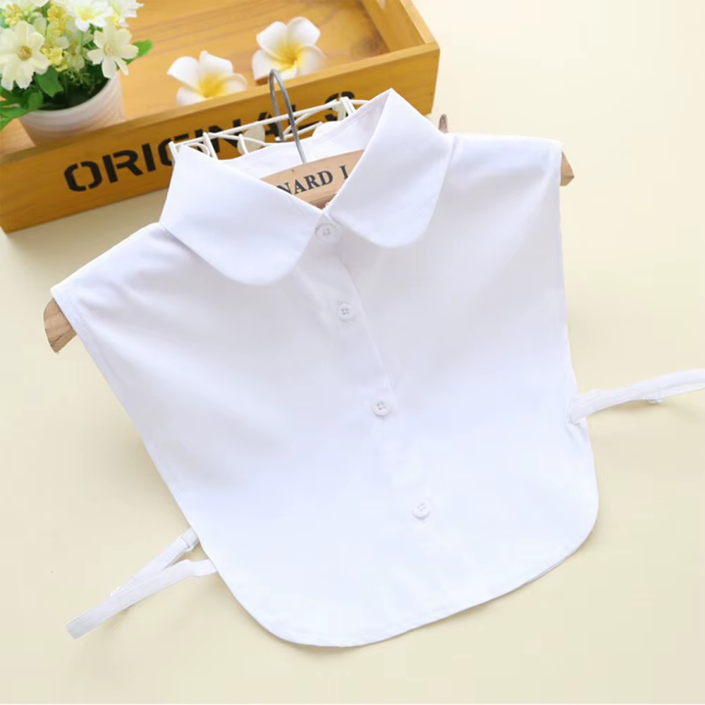 Chemisier à faux col pour femme, manches vintage, col de chemise amovible, faux col en dentelle, haut chemisier à revers, accessoires vestisens, nouveau