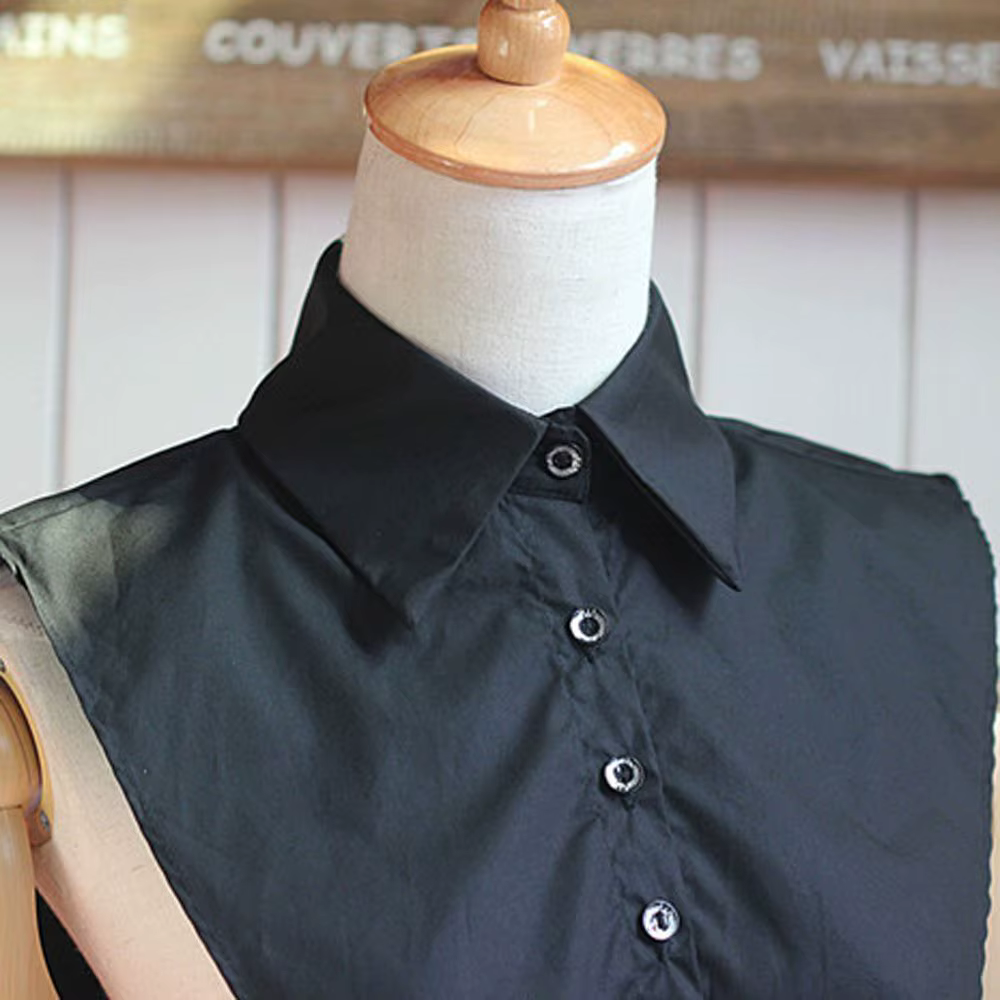 Chemisier à faux col pour femme, manches vintage, col de chemise amovible, faux col en dentelle, haut chemisier à revers, accessoires vestisens, nouveau