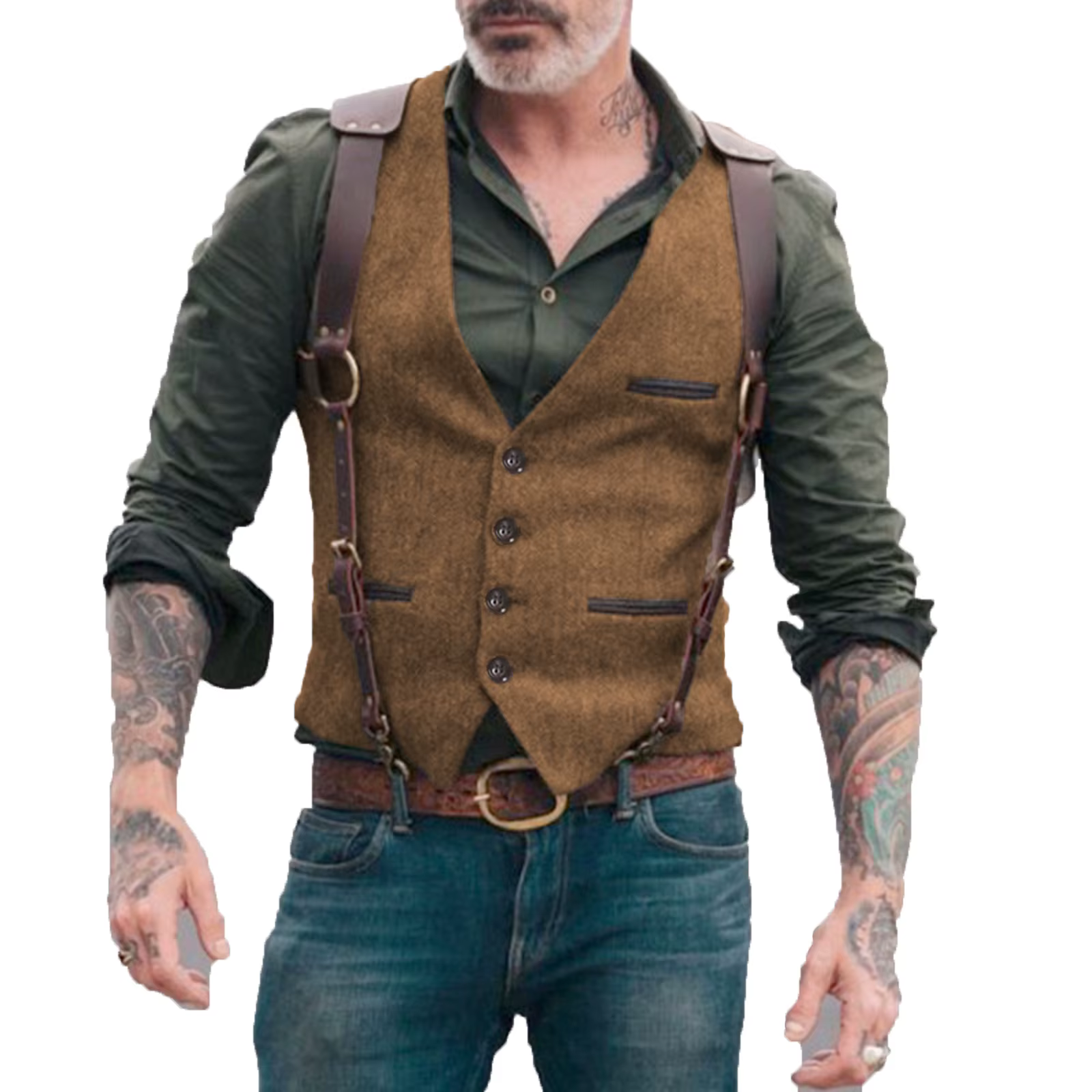 Gilet de costume pour hommes, col en V à chevrons, robe formelle d'affaires pour costume de mariage ou smoking