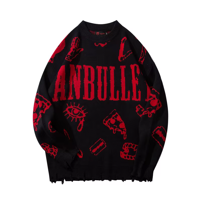 Pull Harajuku Vintage en maille