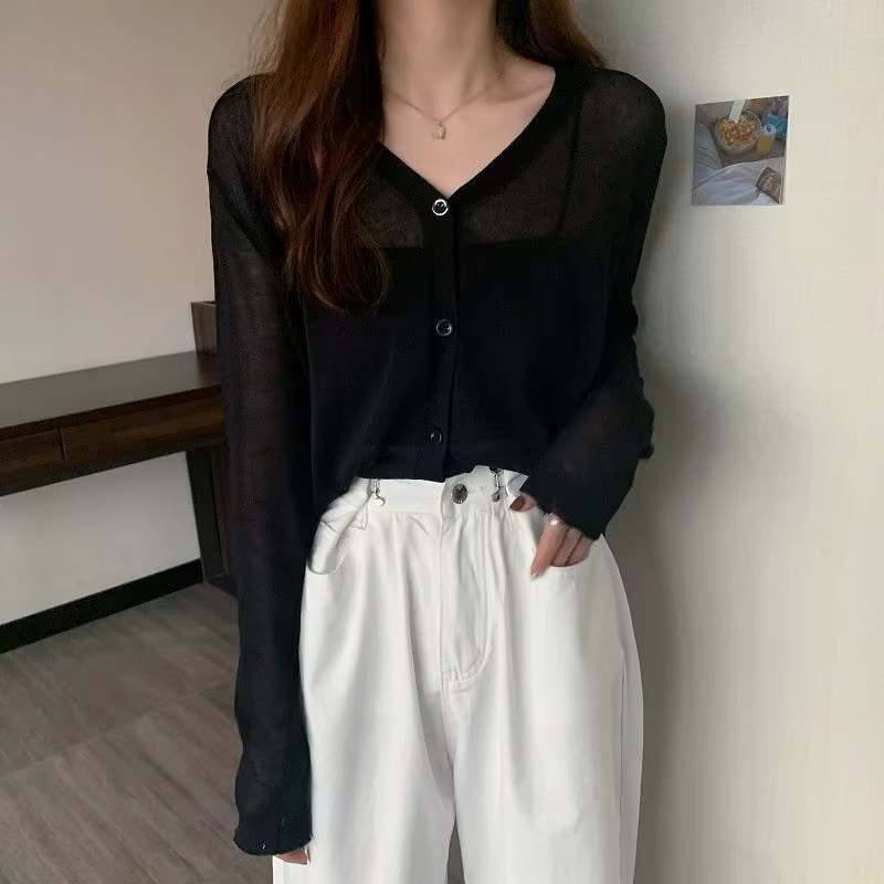 Cardigan d'été en tricot pour femme