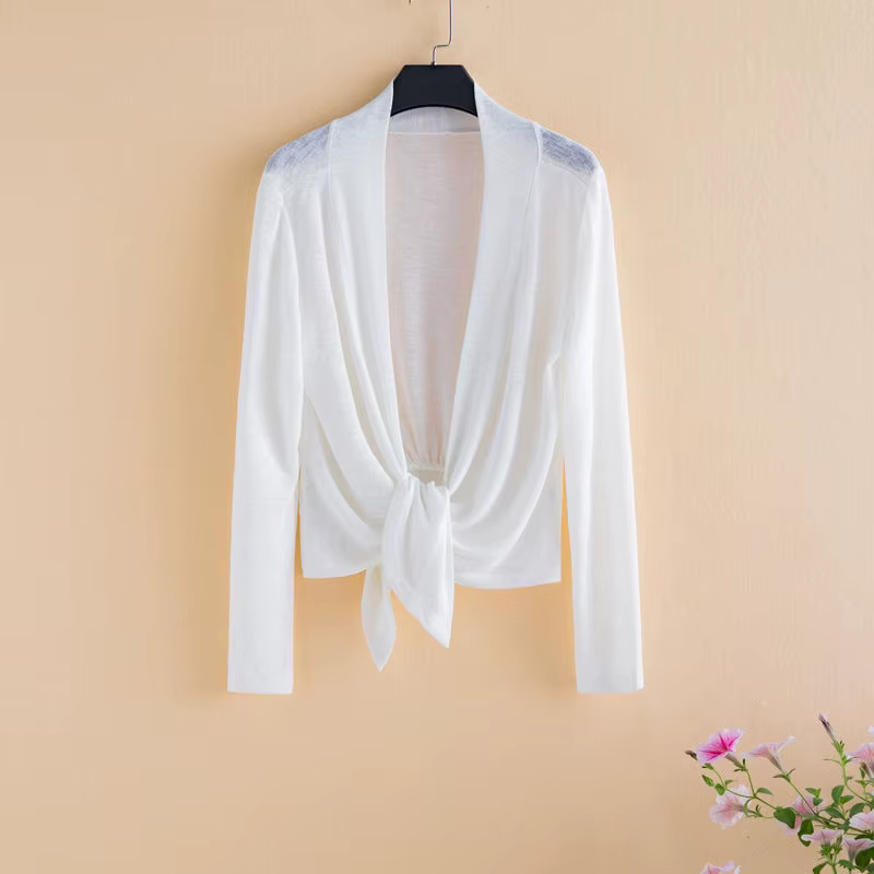 Cardigan à manches longues pour femmes, mince, ouvert